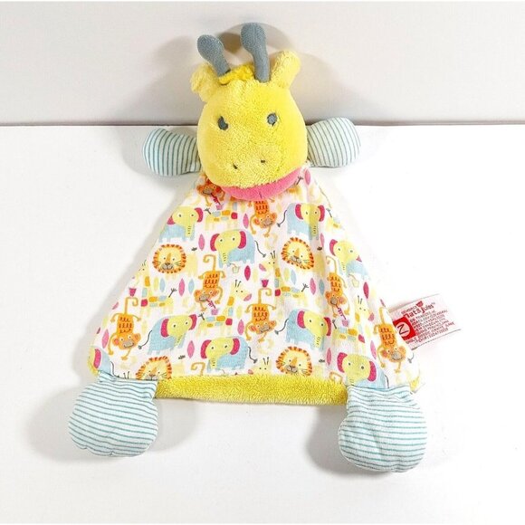 Nat &  Jules Jungle Boogie Giraffe Blankie Lovey Demdaco Zutano Security Blanket - Picture 1 of 4